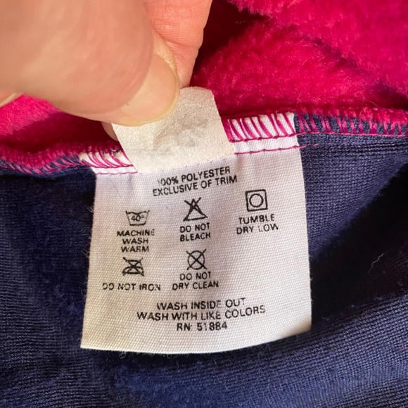 Vintage Patagonia M Hot Pink Blue Purple Half Zip Fleece Pullover Womens 12 USA - Picture 3 of 13